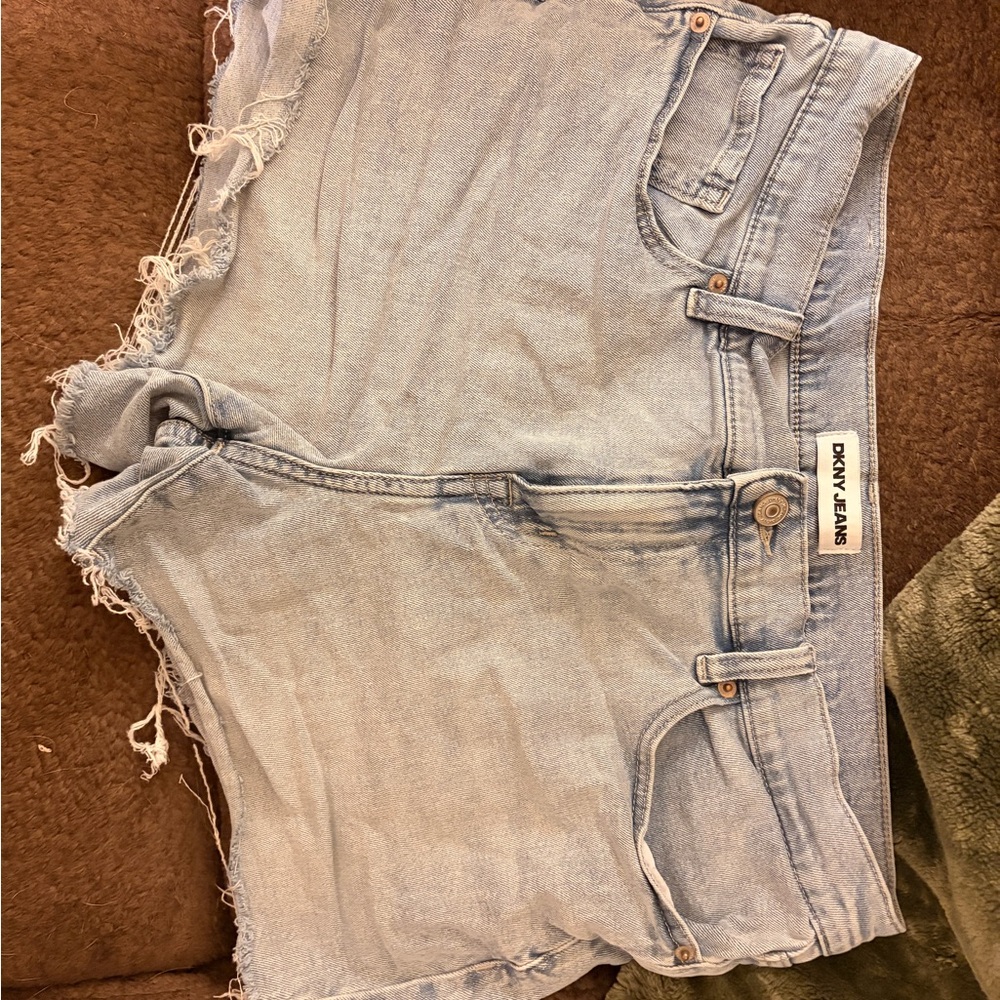 DKNY Women's Faded Blue Jean Shorts